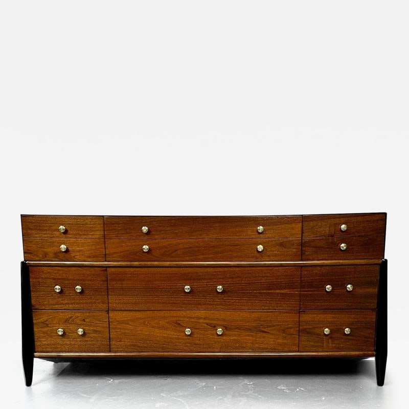 Mid Century Modern Dresser, West Michigan Furniture Co. Ebony, Walnut, Metz (1 of 2)