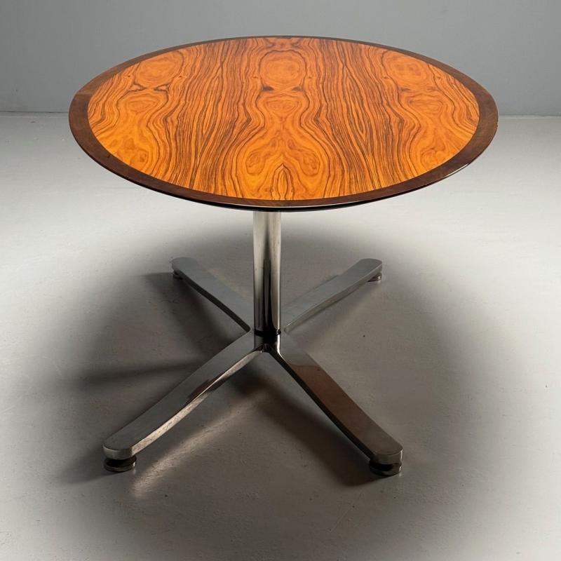 Pace, Mid-Century Modern, Writing Desk, Exotic Wood, Chrome, American, 20th C - 8
