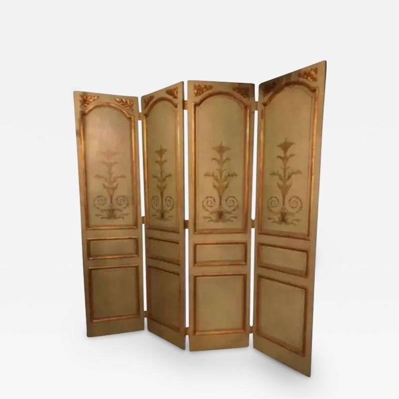 Italian Paint Decorated & Parcel-Gilt Monumental Screen or Room Divider (1 of 10)