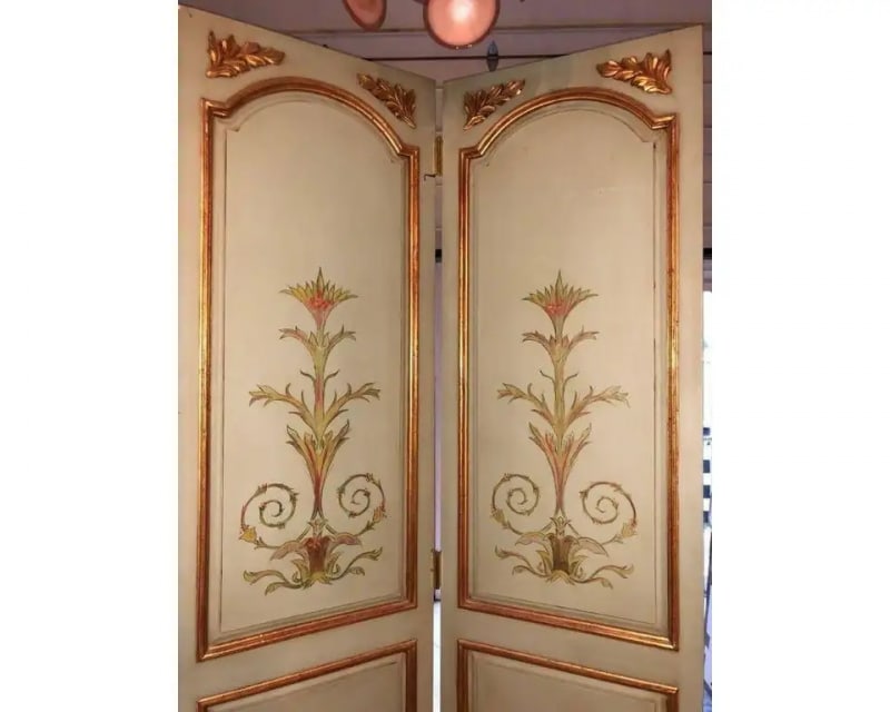 Italian Paint Decorated & Parcel-Gilt Monumental Screen or Room Divider - 3