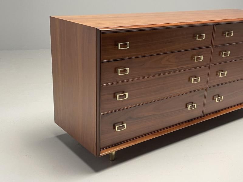Paul Frankl, John Stuart, Mid-Century Modern, Dresser, Walnut, Brass, USA, 1950s - 10