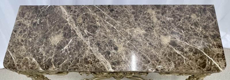 Mid Century Fleur de Lis Console, Marble, Serge Roche Style - 10
