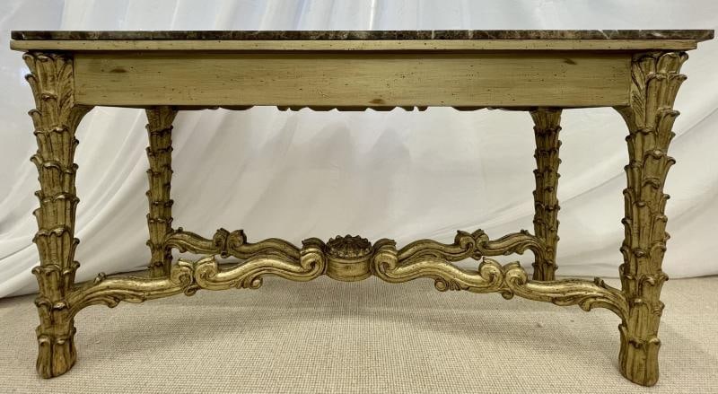 Mid Century Fleur de Lis Console, Marble, Serge Roche Style - 5