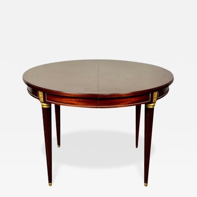 Louis XVI Style Bronze Mounted Center or Dining Table, Plum Pudding Veneer (1 of 12)