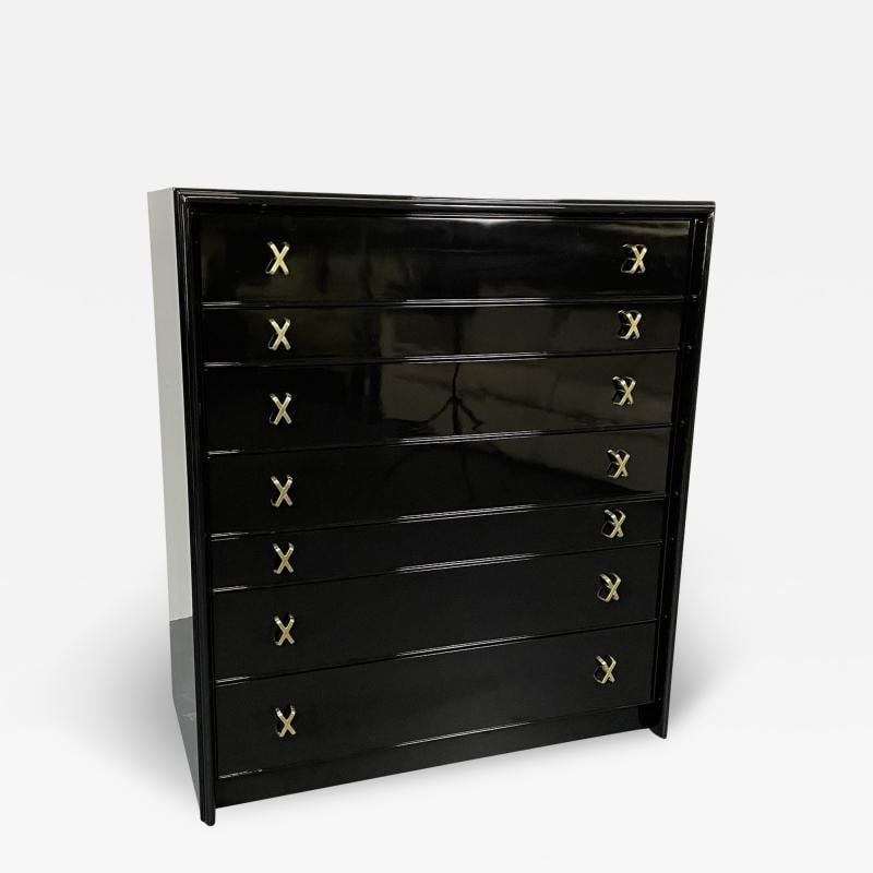 Hollywood Regency Ebony Dresser or Chest, Paul Frankl / John Stuart, Refinished (1 of 12)