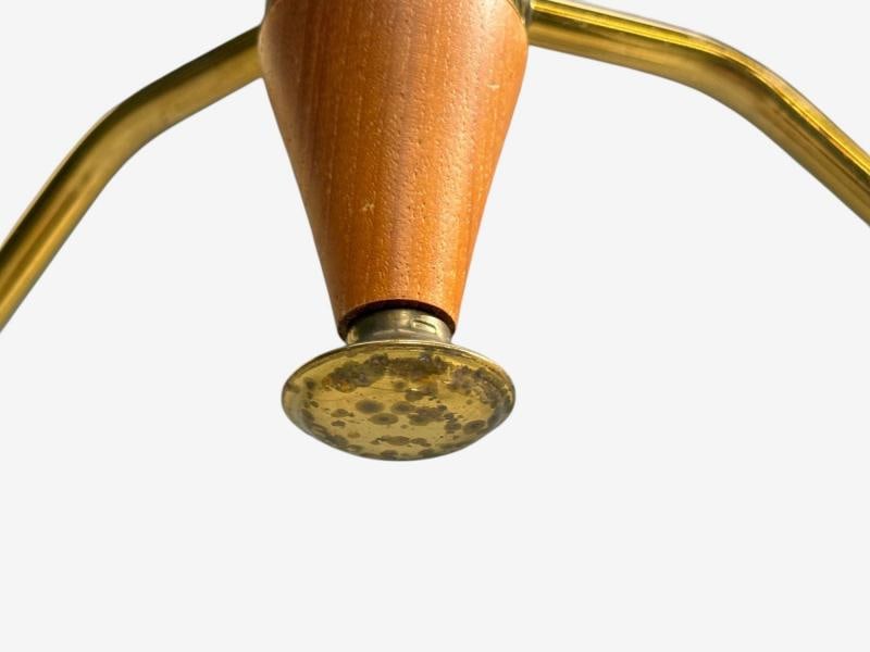 Swedish Modern, Pendant Light, Teak, Brass, Glass, Sweden, 1950s - 10