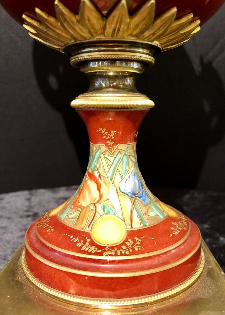 Sevres Spinning Urn Vase Having a Maiden & Cherub Painting Signed Lingaand - 10