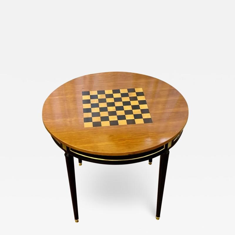 Hollywood Regency Ebony Game, Card Table, Louis XVI Style, Bronze Mounted (1 of 12)