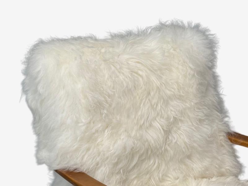 Danish Modern, Beech, Mongolian Fur, Lounge Chair, Denmark, 1950s - 7