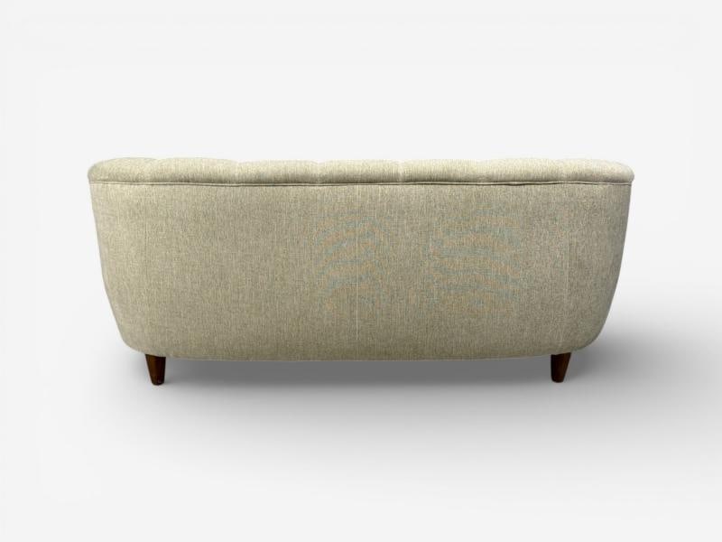 Danish Modern, Banana Sofa, Beechwood, Green Fabric, Denmark, 1940s - 10