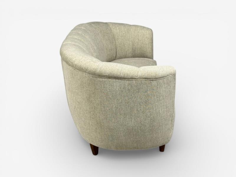Danish Modern, Banana Sofa, Beechwood, Green Fabric, Denmark, 1940s - 8