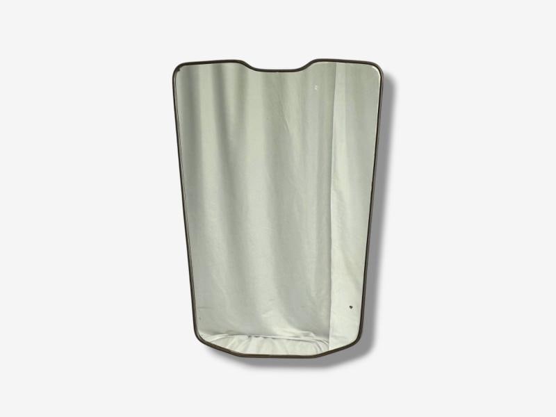 Italian Modern, Brass, Glass, Wall Mirror, Italy, 1950s - 3