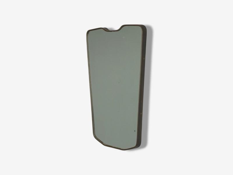 Italian Modern, Brass, Glass, Wall Mirror, Italy, 1950s - 4