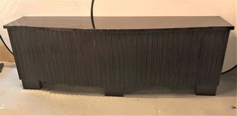 Palatial Pace Collection Wavy Front Mahogany Lacquered Credenza or Sideboard - 2