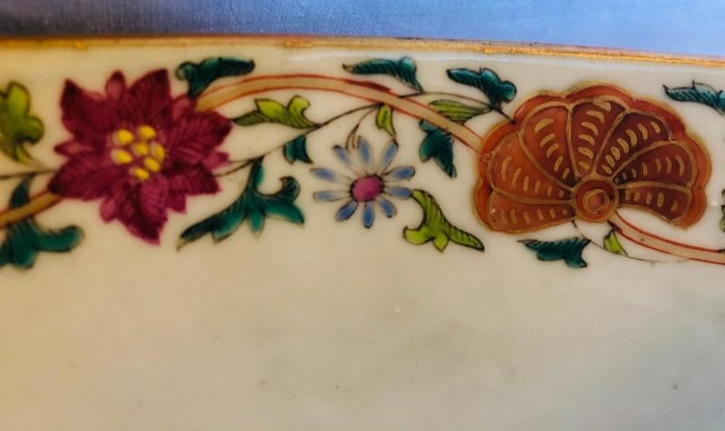 19th Century Famille Rose Chinese Export Punch Bowl, Koi Decorated - 9