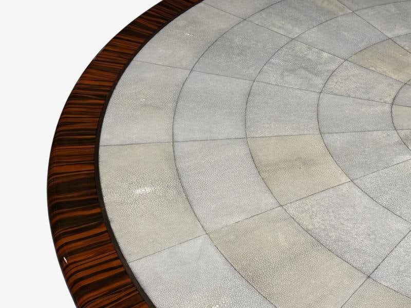 American Modern, Macassar Ebony, Shagreen, Brass, Table, USA, 2010s - 10