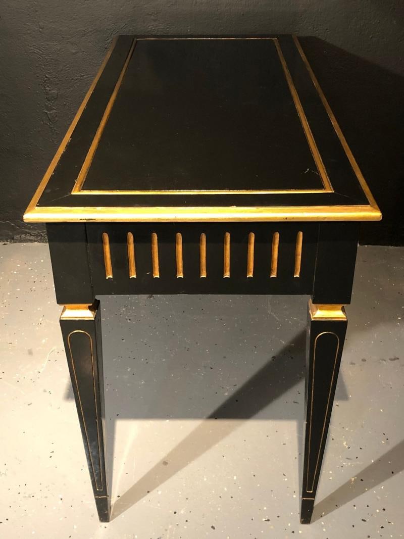 Ebony and Parcel-Gilt Decorated Three-Drawer Desk, Maison Jansen attr. - 11