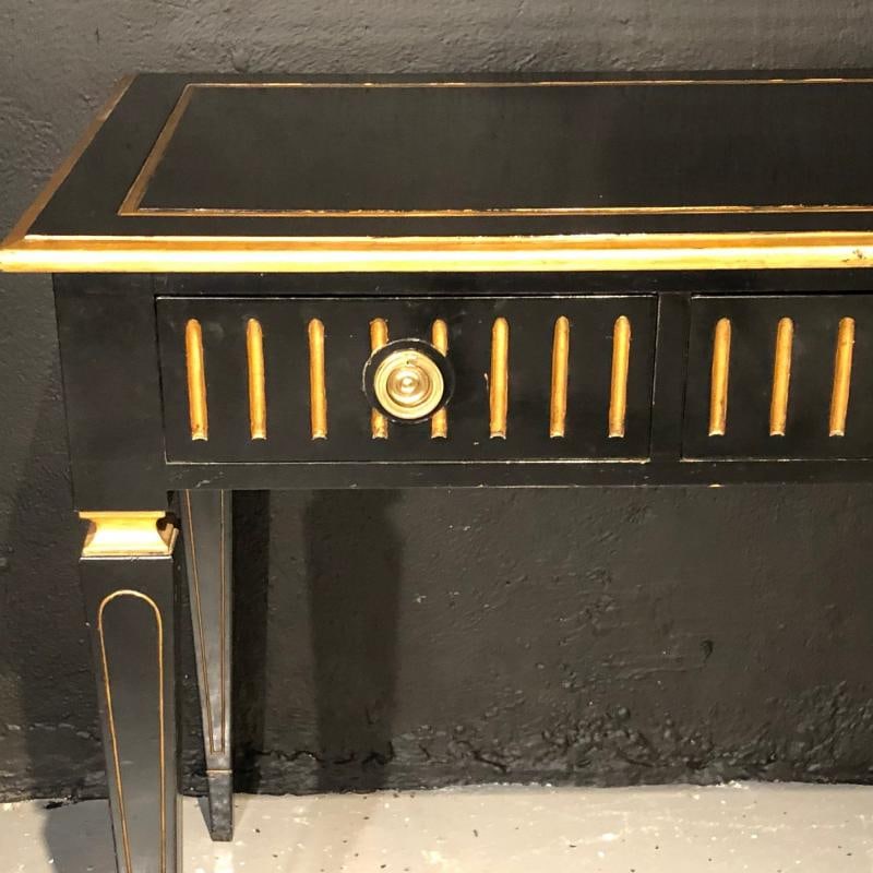 Ebony and Parcel-Gilt Decorated Three-Drawer Desk, Maison Jansen attr. - 5