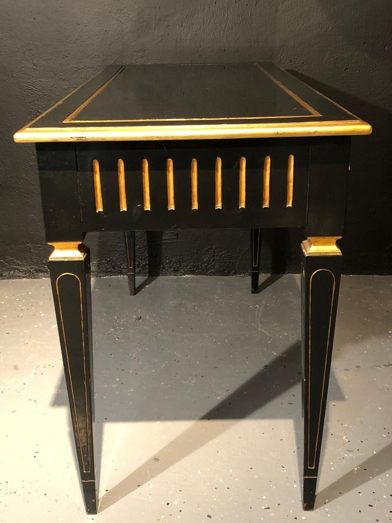 Ebony and Parcel-Gilt Decorated Three-Drawer Desk, Maison Jansen attr. - 8