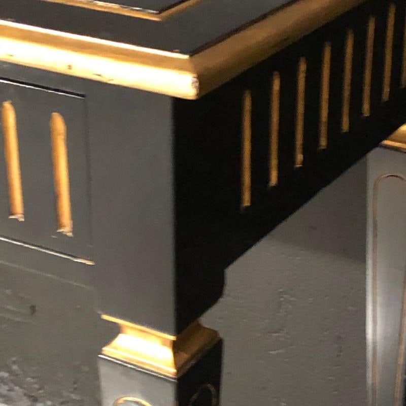 Ebony and Parcel-Gilt Decorated Three-Drawer Desk, Maison Jansen attr. - 9