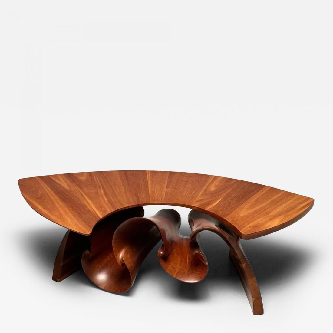 Peter Michael Adams, Mid-Century, Sculptural Coffee Table, Walnut, USA, 1970s: Title: Peter Michael Adams, Mid-Century, Sculptural Coffee Table, Walnut, USA, 1970s Title: Peter Michael Adams, Mid-Century, Sculptural Coffee Table, Walnut, USA, 1970s Description 1: Peter Michael A