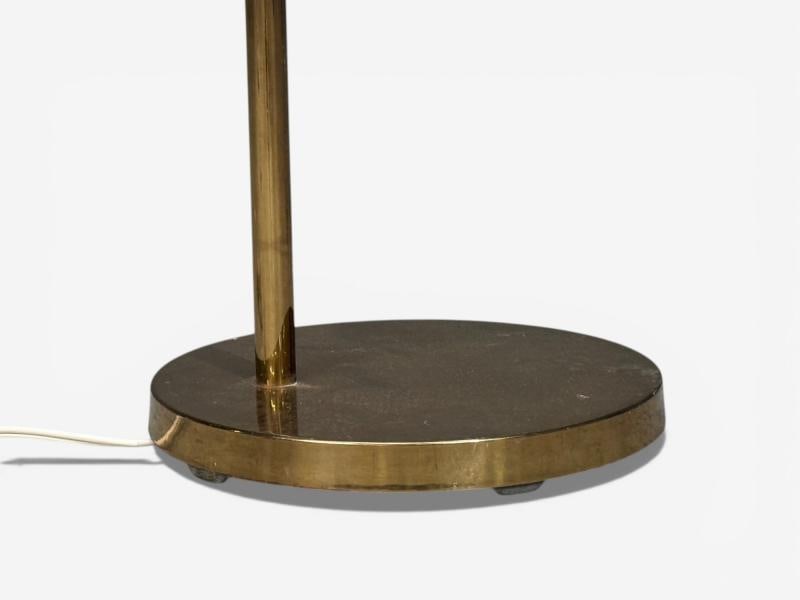 Bergboms, Swedish Modern, Floor Lamp, Brass, Cane, Sweden, 1960s - 10