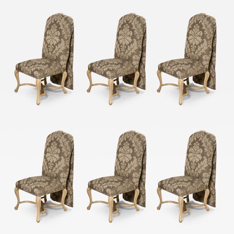 Set of Six Paint Decorated Dining Chairs by Kreiss (1 of 9)
