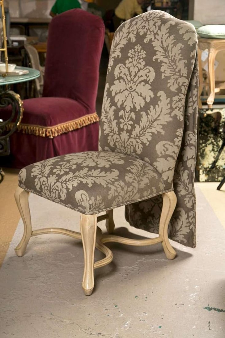 Set of Six Paint Decorated Dining Chairs by Kreiss - 3