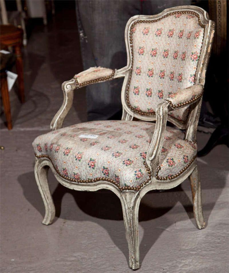 French, Painted Louis XIV Style Childs or Doll Armchair by Jansen - 2