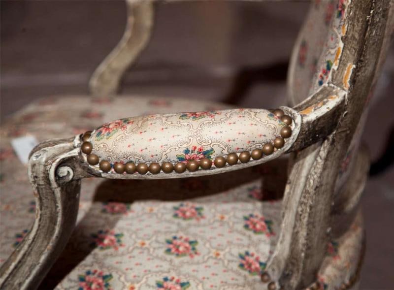French, Painted Louis XIV Style Childs or Doll Armchair by Jansen - 4