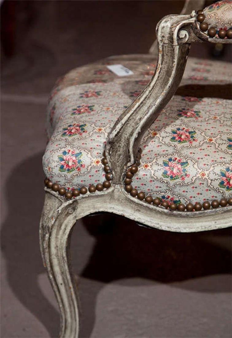 French, Painted Louis XIV Style Childs or Doll Armchair by Jansen - 5