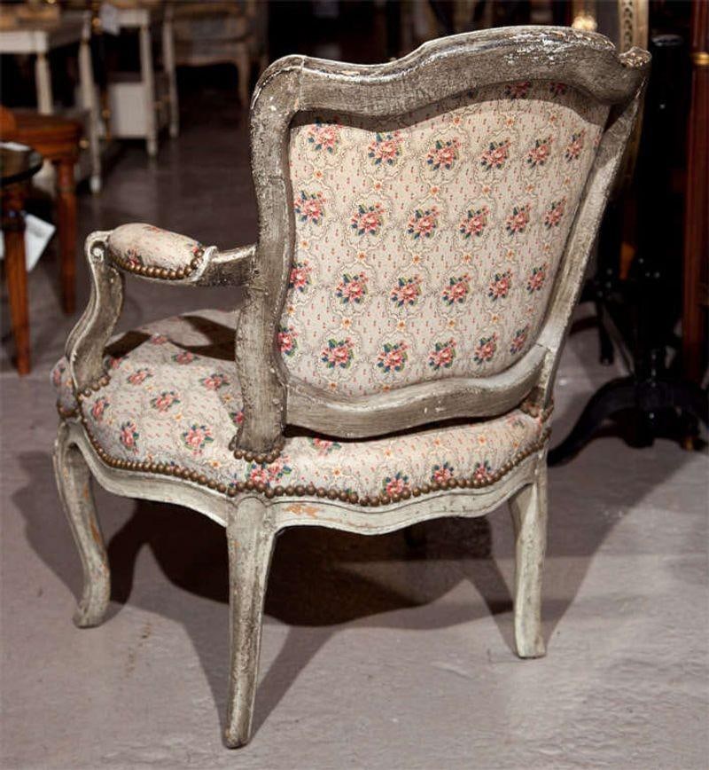 French, Painted Louis XIV Style Childs or Doll Armchair by Jansen - 6