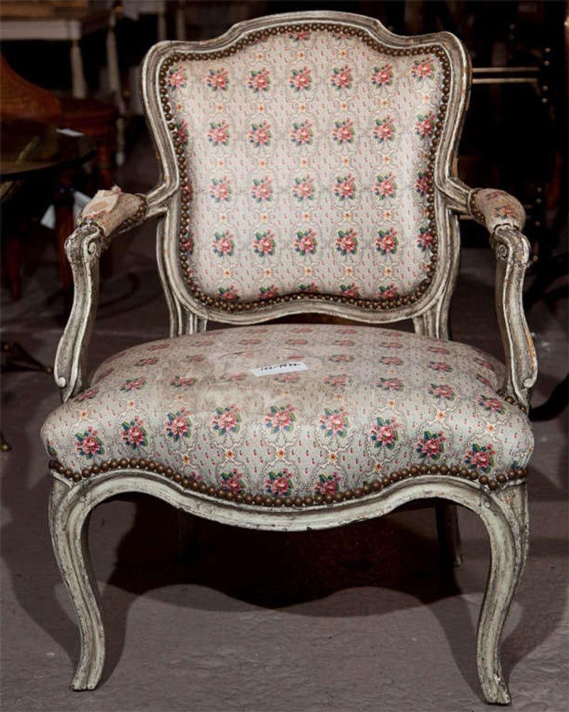 French, Painted Louis XIV Style Childs or Doll Armchair by Jansen - 7