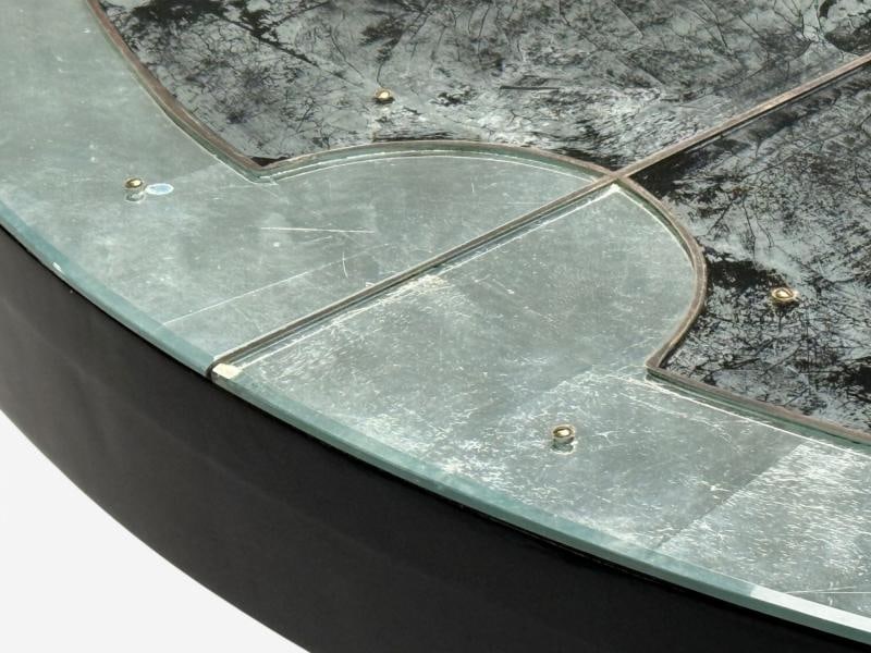 Maison Jansen Style, Hollywood Regency, Eglomise Mirror, Center Table, 20th C - 5
