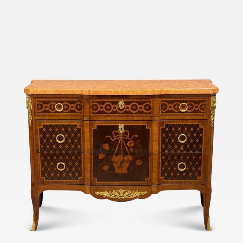 Louis XVI, Commode, Bronze, Parquetry, Faux Marble, France, 20th c. (1 of 12)