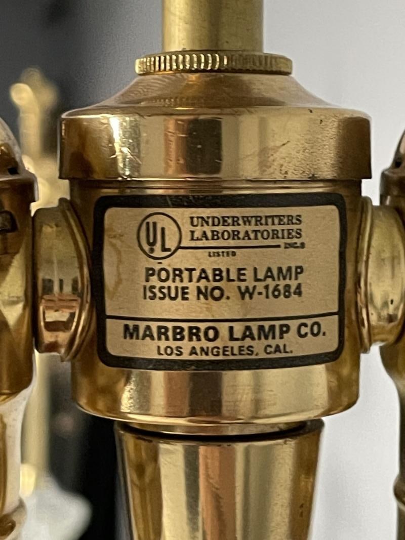 Marbro Lamp Co., Hollywood Regency, Glass, Brass, Urn Form Table Lamps, 2000s - 12