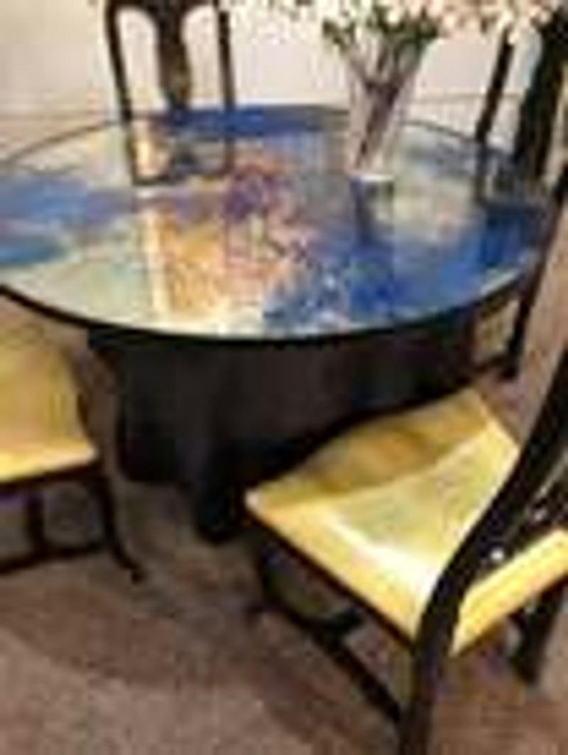 Art Deco Wall or Console Mirror, Table Top - 4