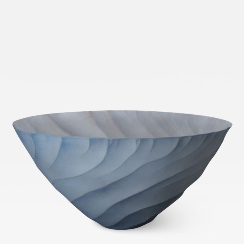 Contemporary Porcelain Bowl / Vessel by Ceramic Artist, Paula Murray, Light Blue: Title: Contemporary Porcelain Bowl / Vessel by Ceramic Artist, Paula Murray, Light Blue Title: Contemporary Porcelain Bowl / Vessel by Ceramic Artist, Paula Murray, Light Blue Description 1: