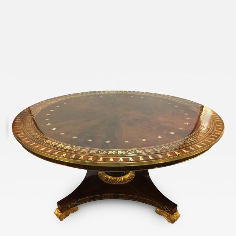 Late 19th-Early 20th Century Russian Neoclassical Boule Inlaid Centre Tilt Table - 2
