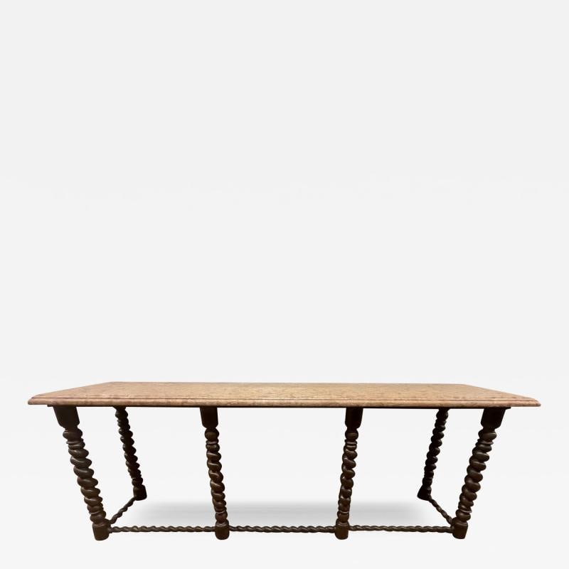 Baroque, Barley Twist Console Table, Tortoise, Marble, Bronze, 19th Century (1 of 12)