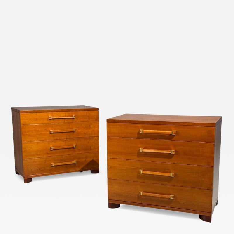 John Widdicomb, Chests of Drawers, Walnut, Brass, USA, 1960s (1 of 12)