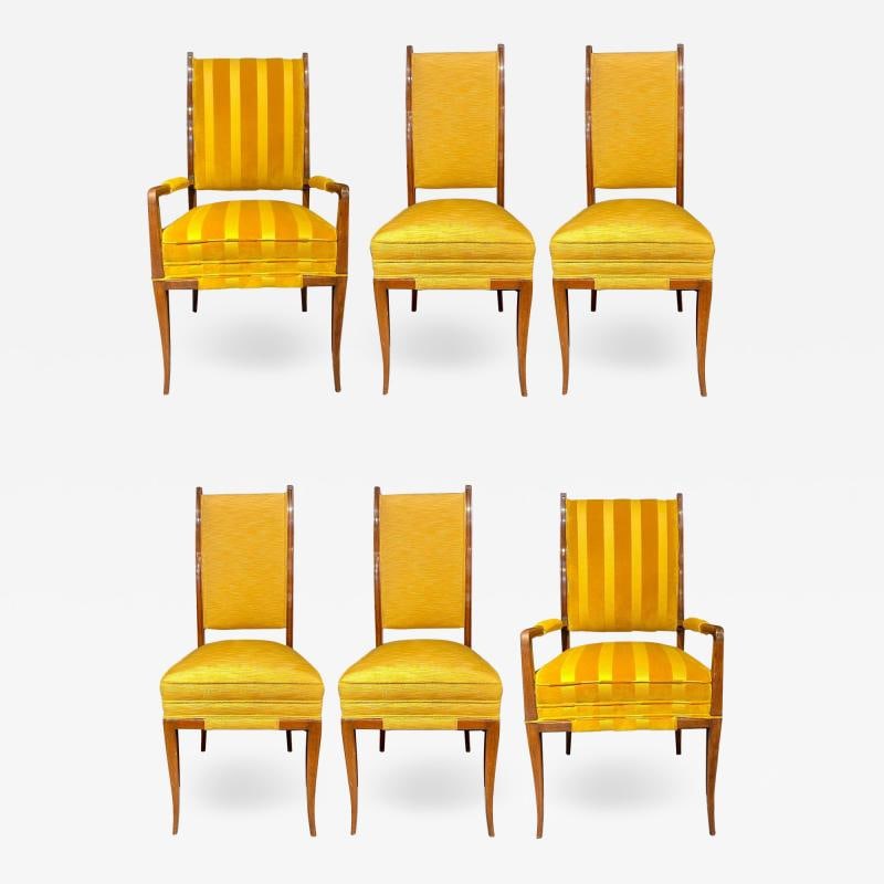 Mid-Century Modern Six Tommi Parzinger Dining Chairs, Originals: Title: Mid-Century Modern Six Tommi Parzinger Dining Chairs, Originals Title: Mid-Century Modern Six Tommi Parzinger Dining Chairs, Originals Description 1: Six Parzinger dining chairs each having hig