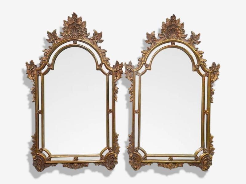 Continental, Giltwood, Arched Wall Mirrors, USA, 20th c. - 10