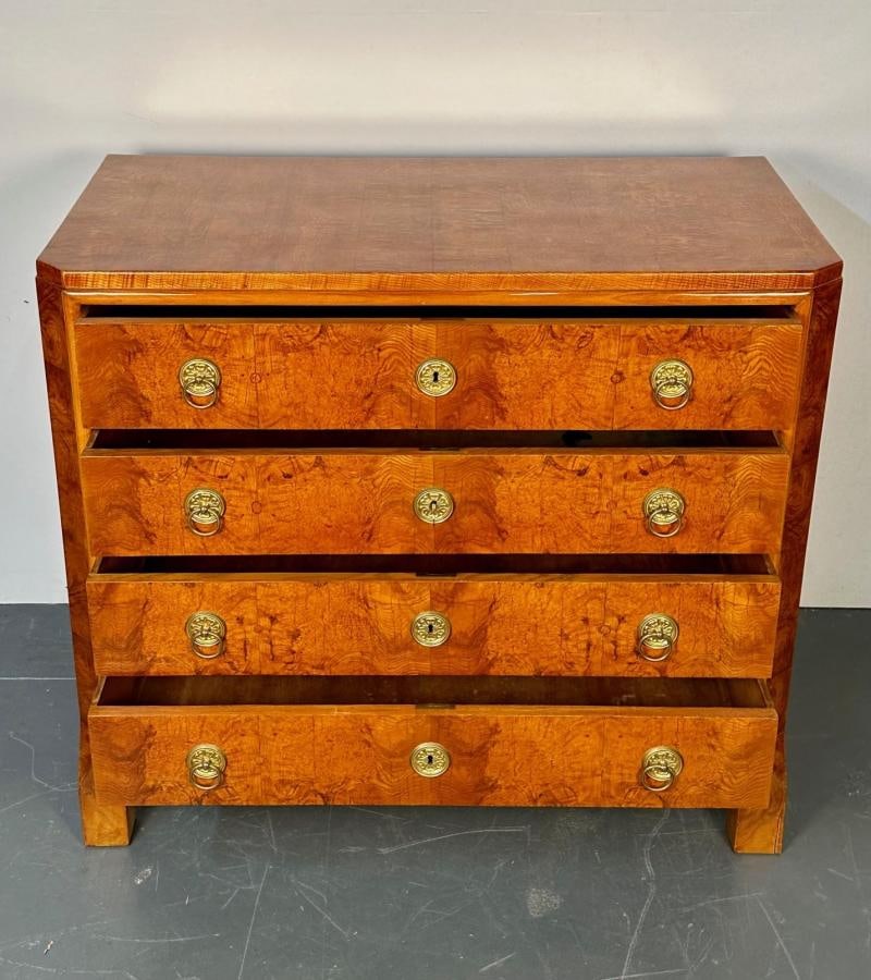 Refinished Biedermeier Four Drawer Satin Birch Chest, Dresser or Commode, 1850s - 10