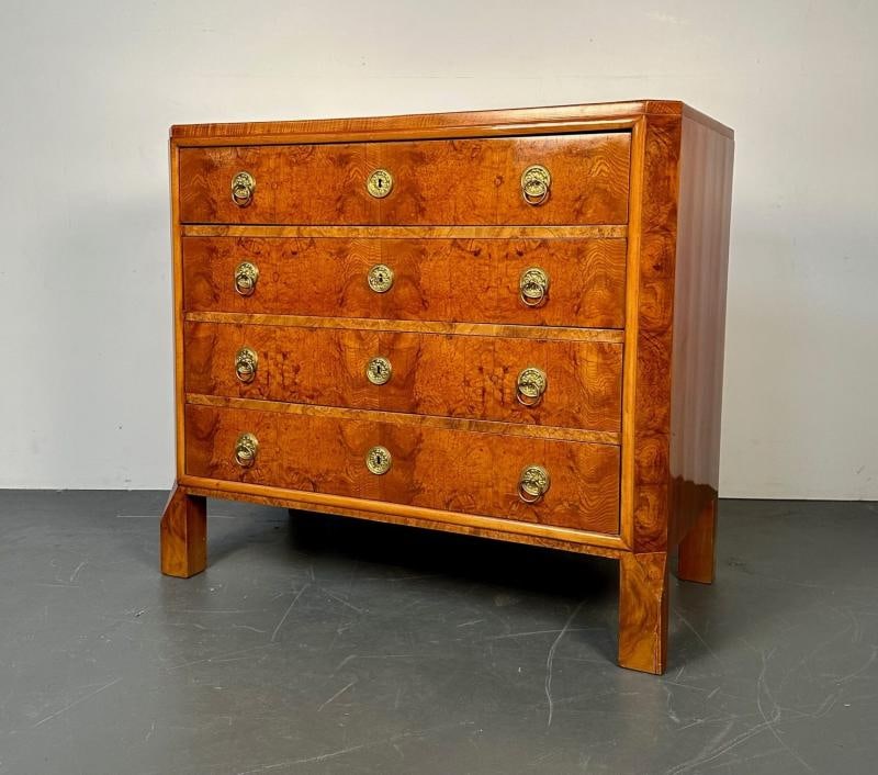 Refinished Biedermeier Four Drawer Satin Birch Chest, Dresser or Commode, 1850s - 6