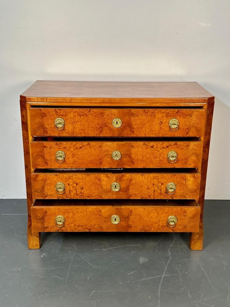 Refinished Biedermeier Four Drawer Satin Birch Chest, Dresser or Commode, 1850s - 9