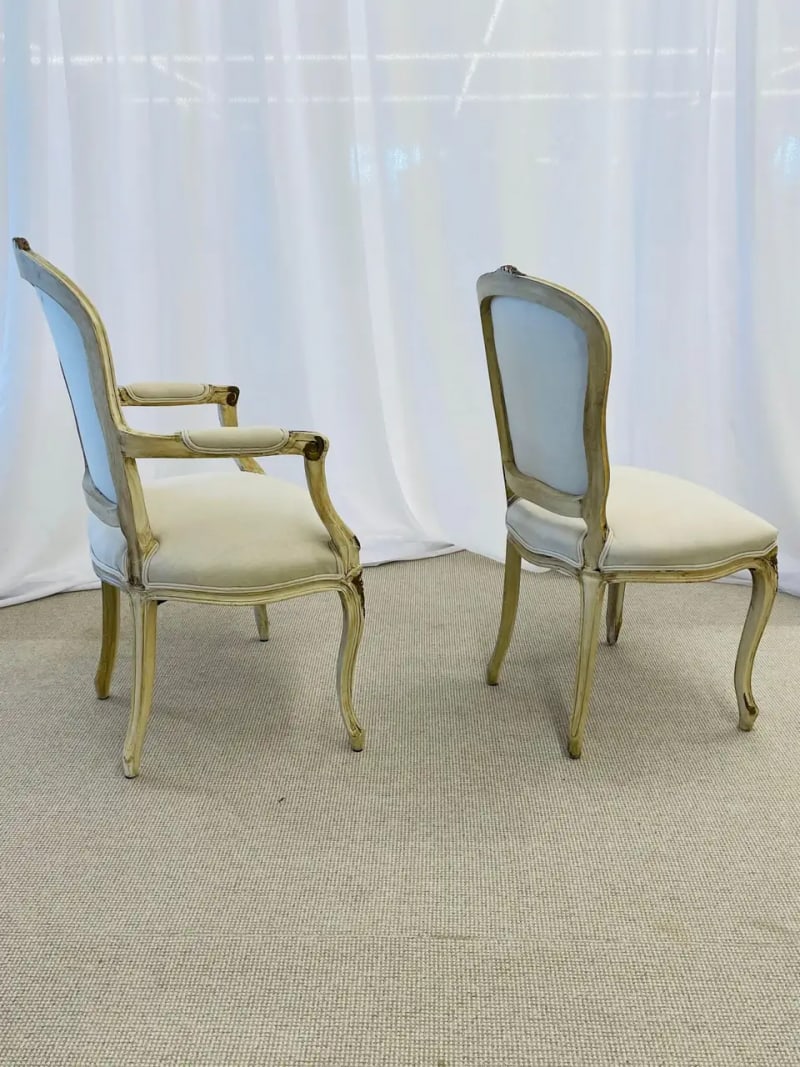 Set of 14 Maison Jansen Swedish Style Dining Chairs - 11