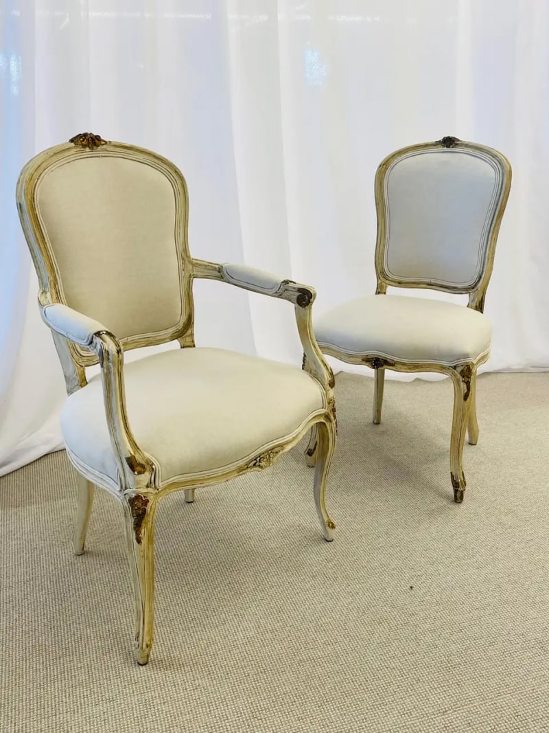 Set of 14 Maison Jansen Swedish Style Dining Chairs - 6