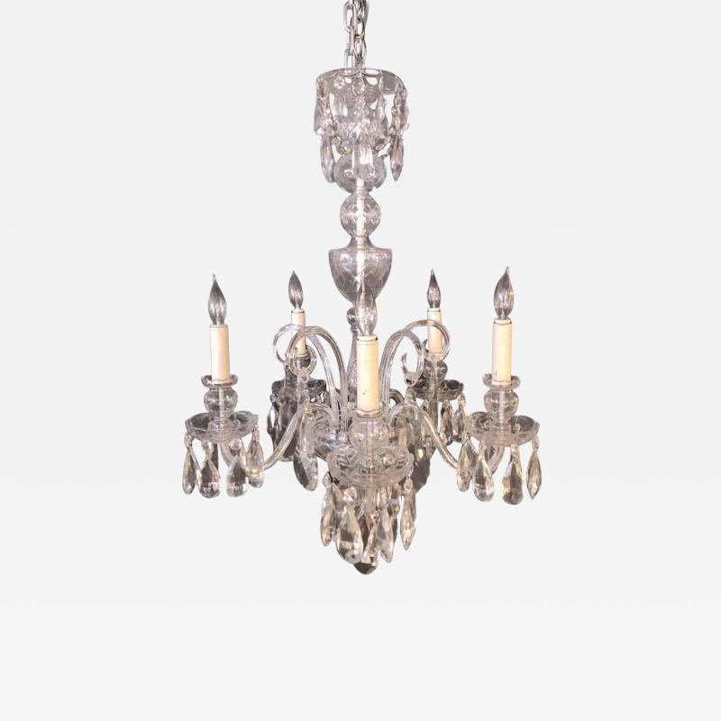 Fine Cut Crystal Georgian Chandelier with Large Pendants (1 of 10)