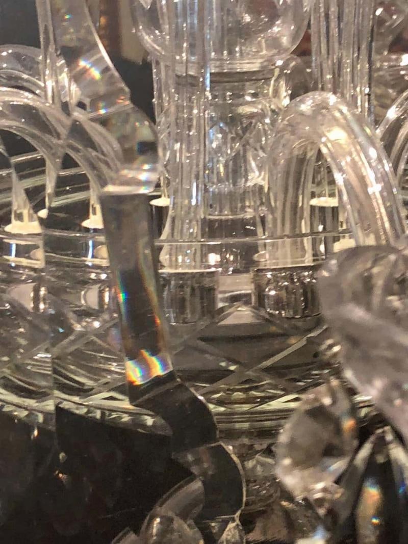 Fine Cut Crystal Georgian Chandelier with Large Pendants - 6